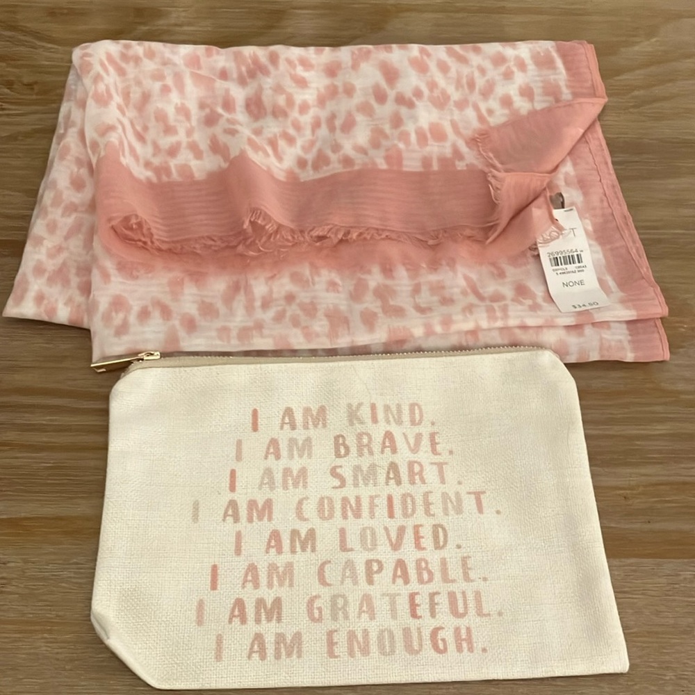 Ann Taylor Loft Scarf and Makeup bag